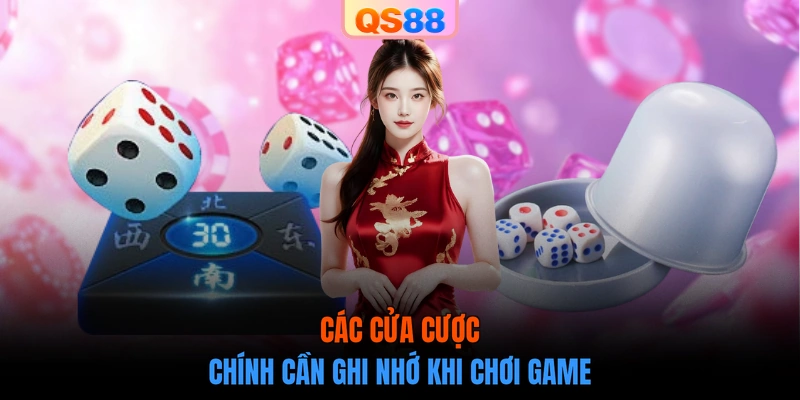 Các cửa cược chính cần ghi nhớ khi chơi game
